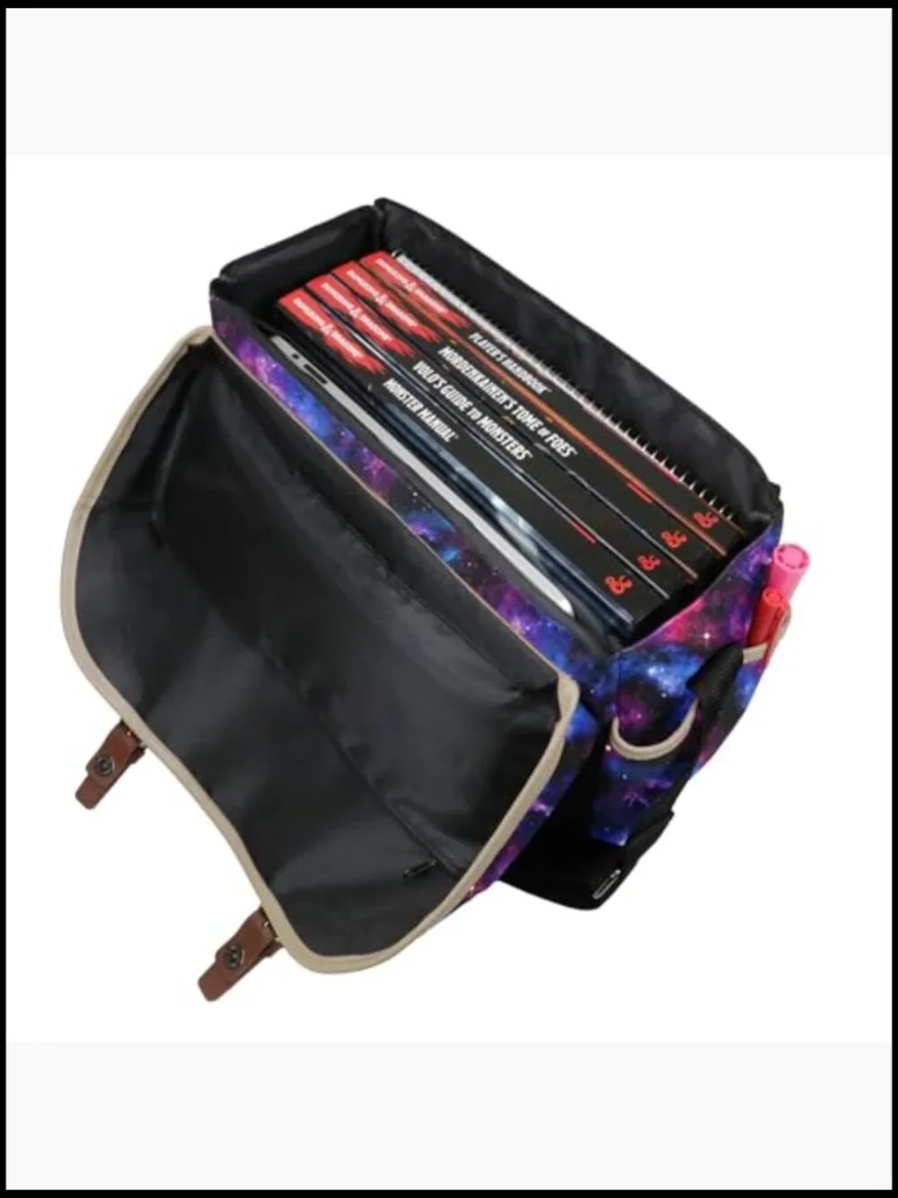 RPG Messenger Bag for Dungeons & Dragons - Fits Handbooks, Binders, Dice